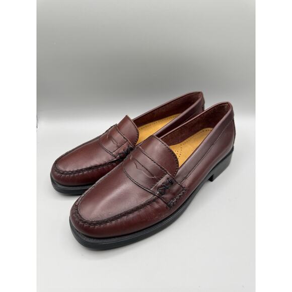 Bass Women's Size 7 M Weejuns Katherine II Brown Leather Penny Loafers - Picture 1 of 7